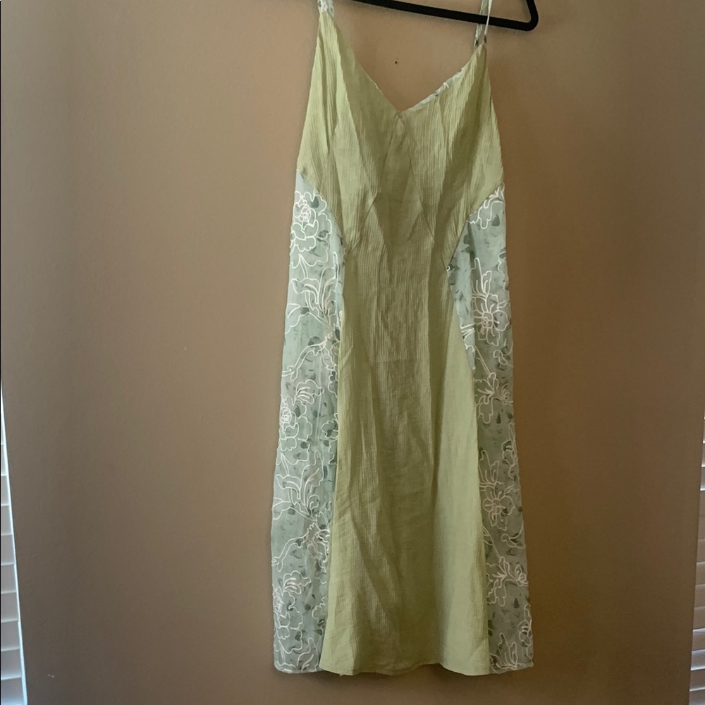POL Sage Green Dress with Lace Detail NWOT
